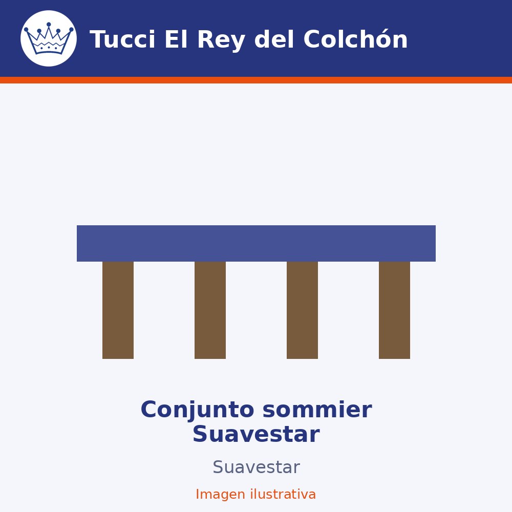 Conjunto sommier Suavestar Negro