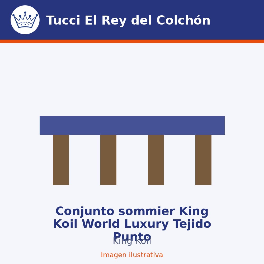 Conjunto sommier King Koil World Luxury Tejido Punto