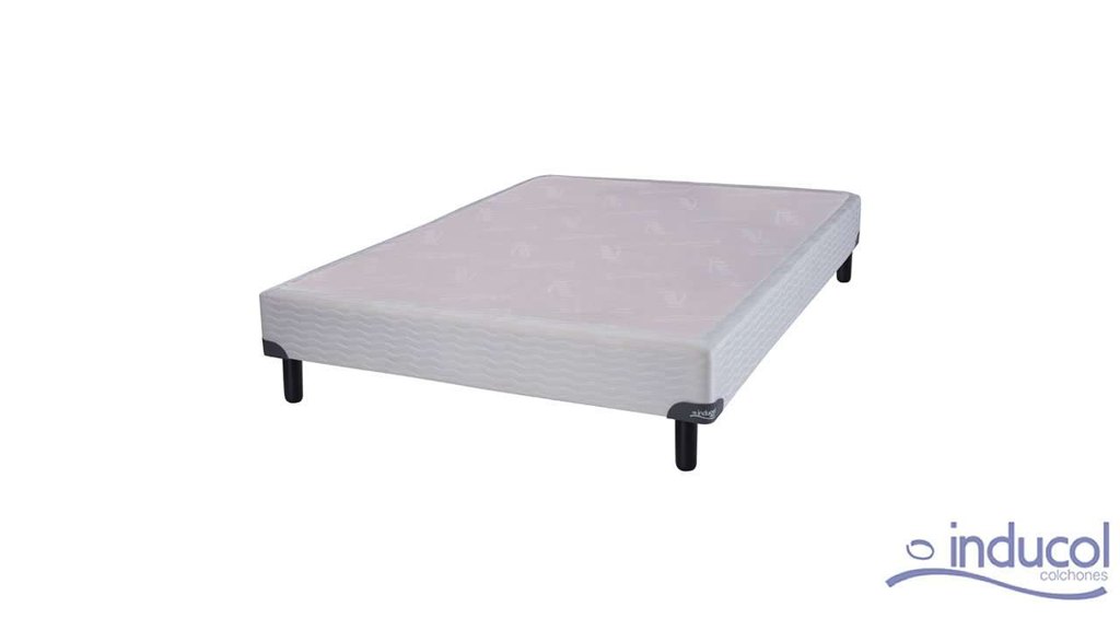 Conjunto sommier Inducol Jackard blanco
