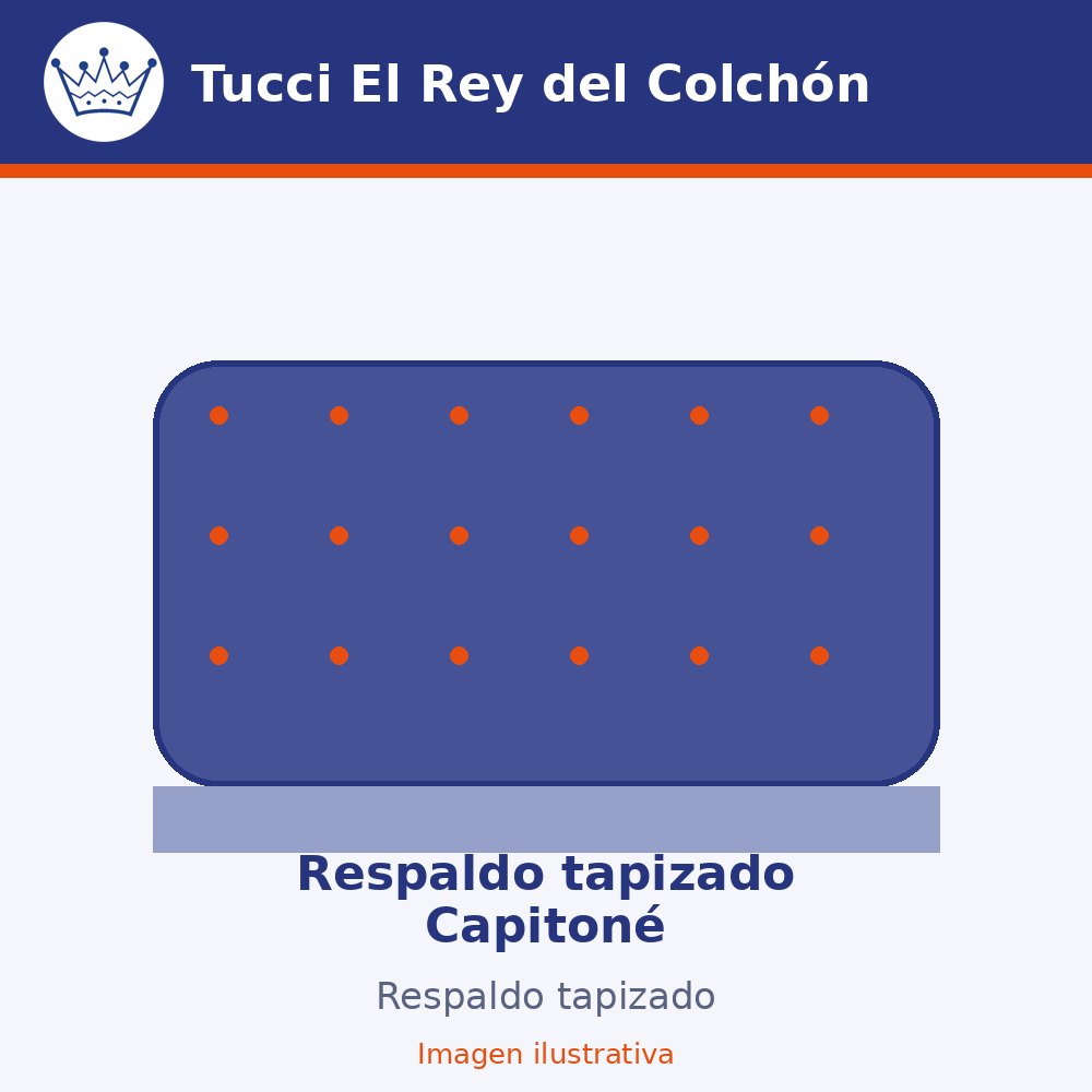 Respaldo tapizado Capitoné