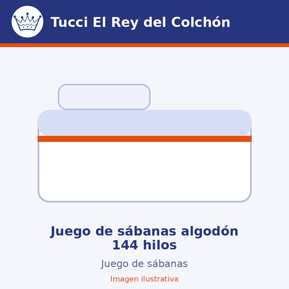 Juego de sábanas algodón 144 hilos