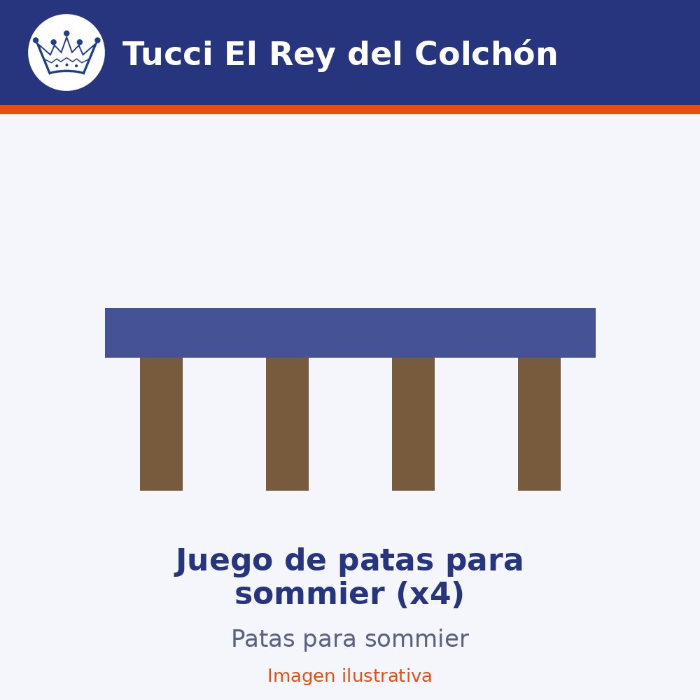 Juego de patas para sommier (x4)