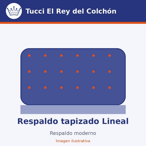Respaldo tapizado Lineal