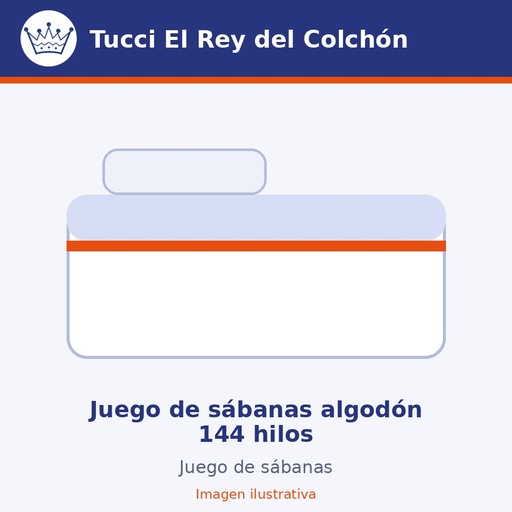 Juego de sábanas algodón 144 hilos