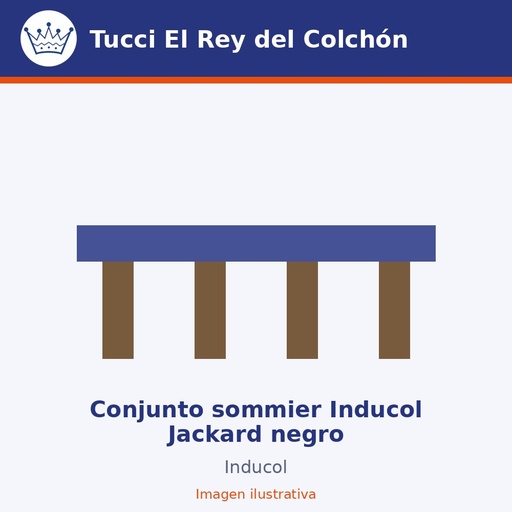 Conjunto sommier Inducol Jackard negro