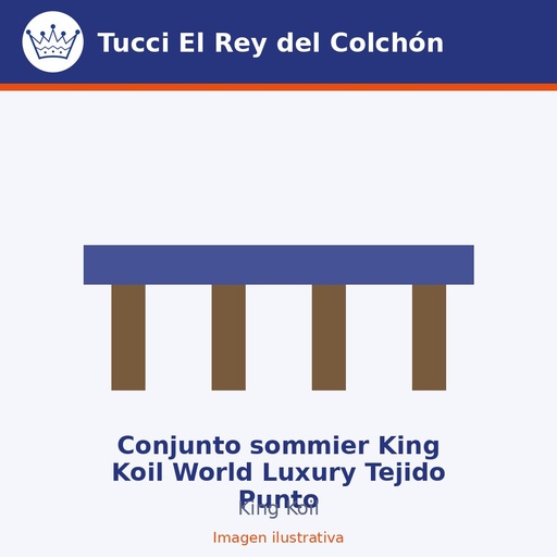 Conjunto sommier King Koil World Luxury Tejido Punto
